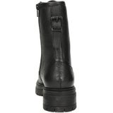 Nelson Leren Veterboots Zwart