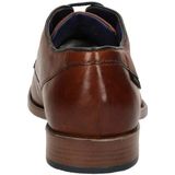 Bugatti Licio Leren Veterschoenen Cognac