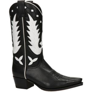 Sendra Leren Cowboylaarzen Zwart/Wit