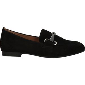 Gabor suède loafers met gesp zwart