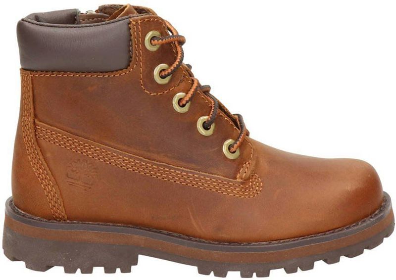 Timberland - Courma Kid - Veterboots - Cognac - Nubuck - Rits- en Vetersluiting