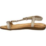 Dolcis - Dames Sandalen - Zwart - Textiel - Strass-Steentjes