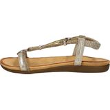 Dolcis - Dames Sandalen - Zwart - Textiel - Strass-Steentjes