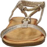 Dolcis - Dames Sandalen - Zwart - Textiel - Strass-Steentjes