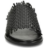 Nelson - Slippers - Zwart - Leren Voetbed - Rubberen Loopzool