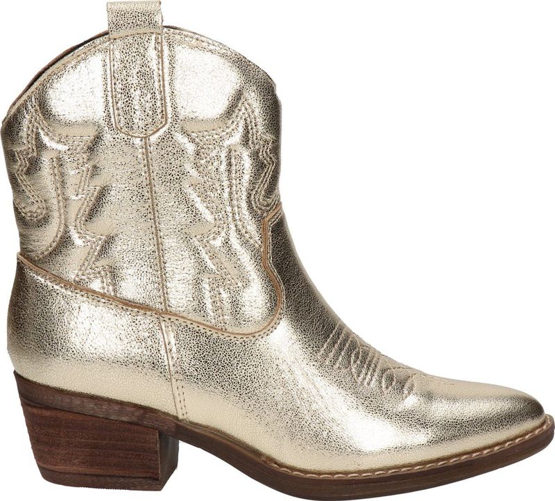 Nelson - Enkellaarsjes - Leer - Metallic - Dames Cowboylaars
