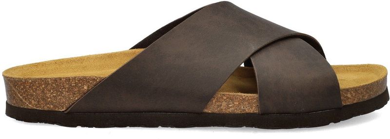 Nelson - Heren Slipper - Zwart - Kunstleer - Geheugenfoam Voetbed