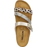 Nelson - Slippers - Goud - Imitatieleer - Memory Foam Voetbed