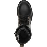 Nelson - Veterboot - Zwart - Imitatieleer - Gevoerd met Zacht Textiel