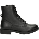 Nelson Leren Veterboots Zwart