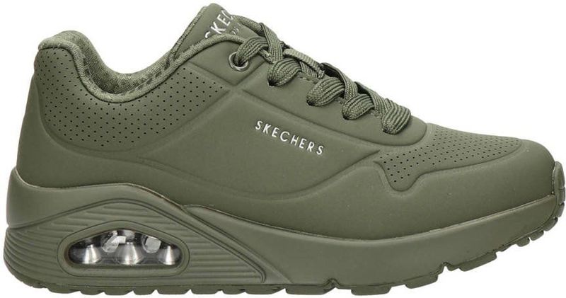 Skechers - Uno - Sneakers - Imitatieleer - Zwart