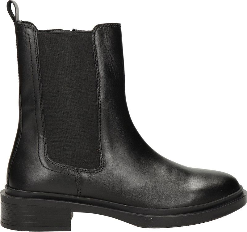 Nelson Leren Enkelboots Zwart