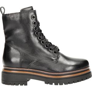 Nelson leren veterboots zwart