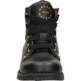 Nelson Kids Leren Veterboots Zwart