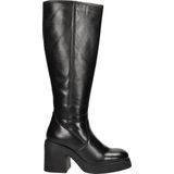 Nelson - Dames Laars - Zwart - Leer - Plateauzool - Blokhak