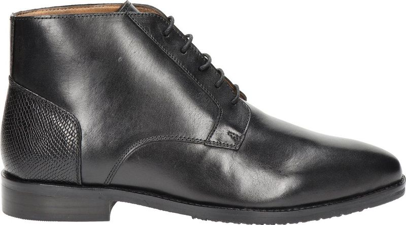 Nelson - Nette Schoenen - Zwart - Leer - Slangenstructuur