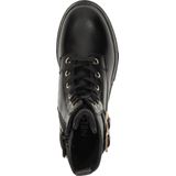 Nelson - Veterboot - Zwart - Leer - Buckles en Ritssluiting