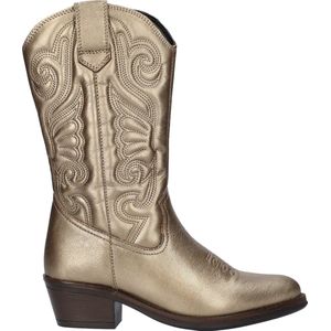Nelson - Cowboylaars - Goud - Leer - Western-Stiksels