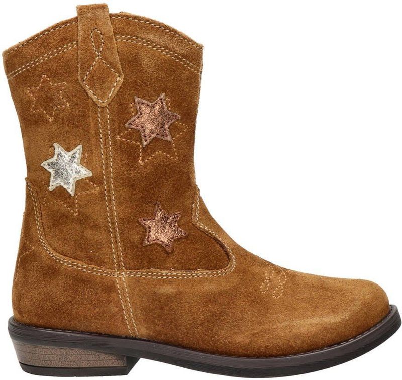 Nelson Kids Suède Cowboylaarzen Cognac