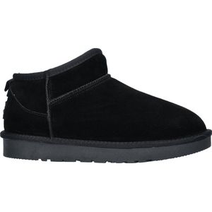 Nelson - Gevoerde Boot - Zwart - Ruw Suede - Faux Fur Voetbed