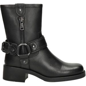 Nelson Maud Leren Bikerboots Zwart