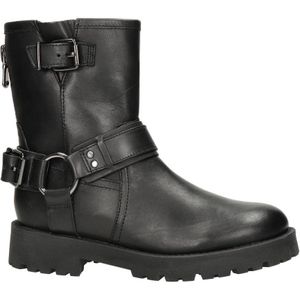 Nelson Leren Bikerboots Zwart