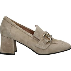 Nelson suède pumps met gesp taupe