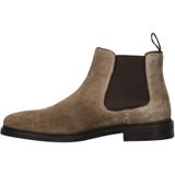 Nelson - Sigla - Chelsea Boot - Taupe - Suède - Leren Voetbed