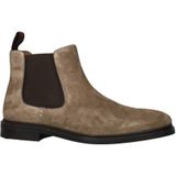 Nelson - Sigla - Chelsea Boot - Taupe - Suède - Leren Voetbed