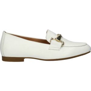 Gabor Leren Loafers met Gesp Wit