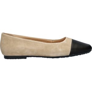 Nelson dames ballerina - Beige zwart - Maat 39