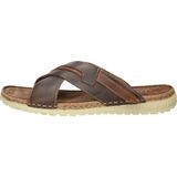 Nelson Forrest - Heren Slipper - Gevoerd Leer - Rustieke Look - Flexibele Rubberloopzool