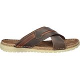 Nelson Forrest - Heren Slipper - Gevoerd Leer - Rustieke Look - Flexibele Rubberloopzool