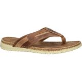 Nelson - Heren Teenslipper - Zwart - Gewaxt Leer