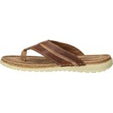 Nelson - Heren Teenslipper - Zwart - Gewaxt Leer