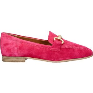 Tamaris suède loafers met gesp fuchsia