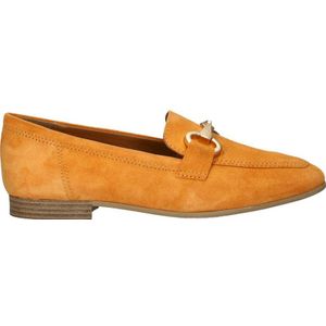 Tamaris suède loafers met gesp oranje