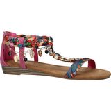 Dolcis - Sandalen - Zomer - Textiel met Satin-Look en Imitatieleer