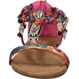 Dolcis - Sandalen - Zomer - Textiel met Satin-Look en Imitatieleer