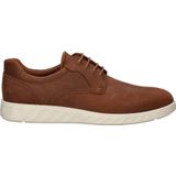 Ecco nubuck veterschoenen cognac