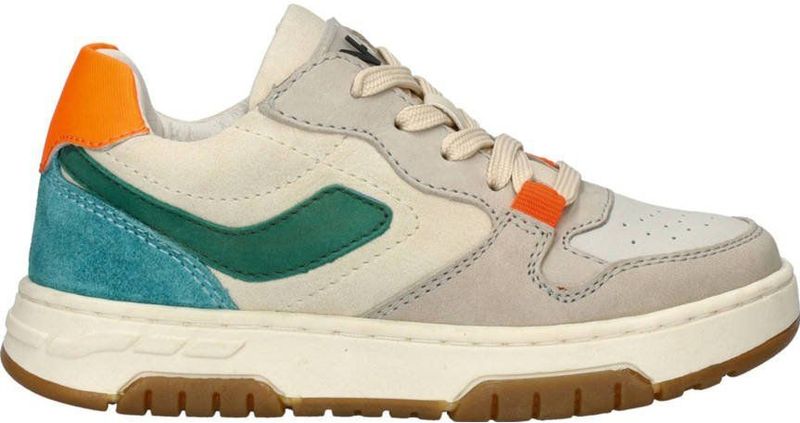 Nelson - Lage Sneakers - Groen - Suède en Imitatieleer