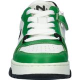Nelson Kids leren sneakers groen/wit