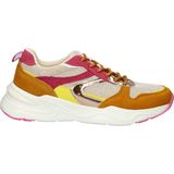 Dolcis - Dames Sneakers - Suède - Chunkyzool - Gewatteerde Hielkap - Glitterdraad