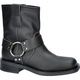 Nelson - Dames Biker Boot - Zwart - Leer - Rubberen Zool - Western-Style