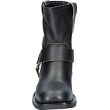 Nelson - Dames Biker Boot - Zwart - Leer - Rubberen Zool - Western-Style