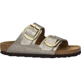 Birkenstock slippers taupe metallic
