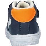 Nelson Kids Leren Sneakers Blauw/Wit/Oranje