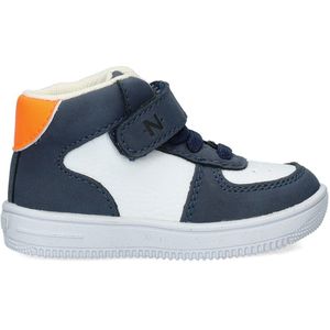 Nelson Kids Leren Sneakers Blauw/Wit/Oranje