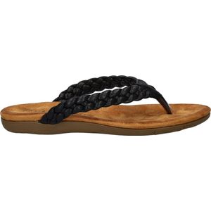 Dolcis - Dames Teenslipper - Gevlochten Imitatieleer - Zacht Voetbed