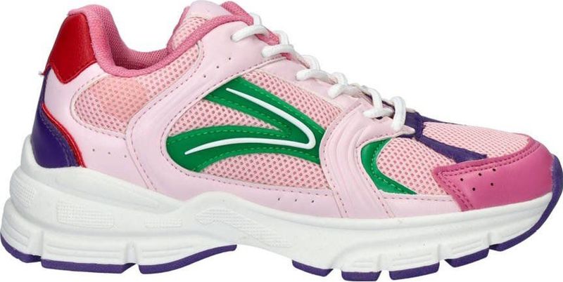 Nelson - Kids - Lage Sneakers - Chunky - Imitatieleer en Mesh-Textiel